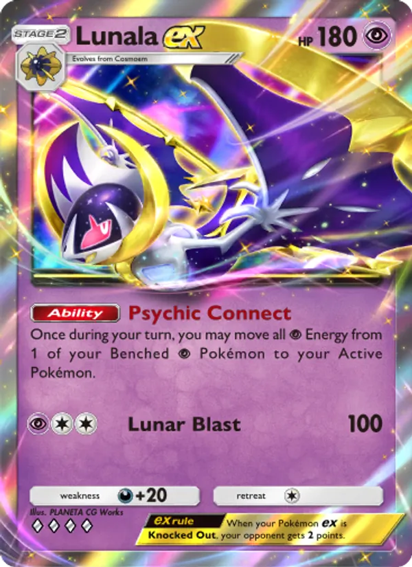 Lunala ex — Celestial Guardians #087 (Pokémon TCG card)