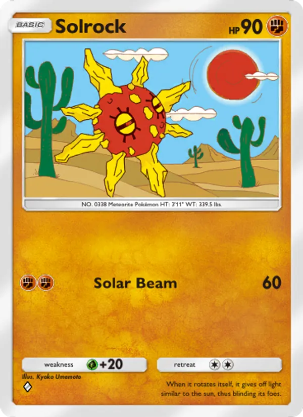 Solrock — Celestial Guardians #092 (Pokémon TCG card)
