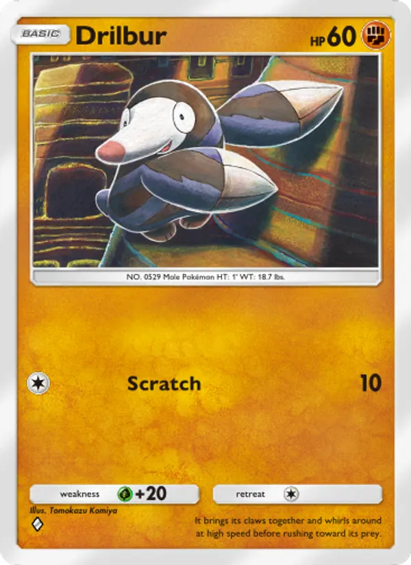 Drilbur — Celestial Guardians #093 (Pokémon TCG card)