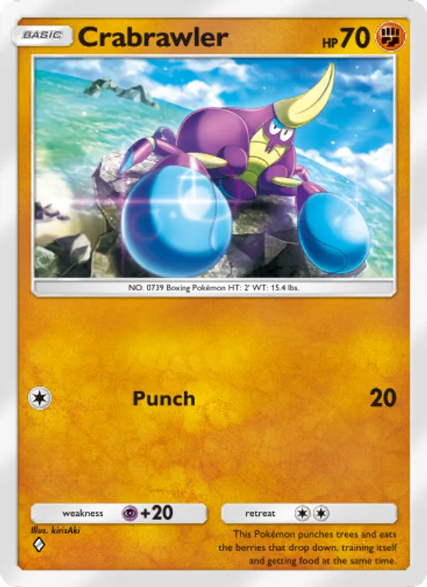 Crabrawler — Celestial Guardians #097 (Pokémon TCG card)