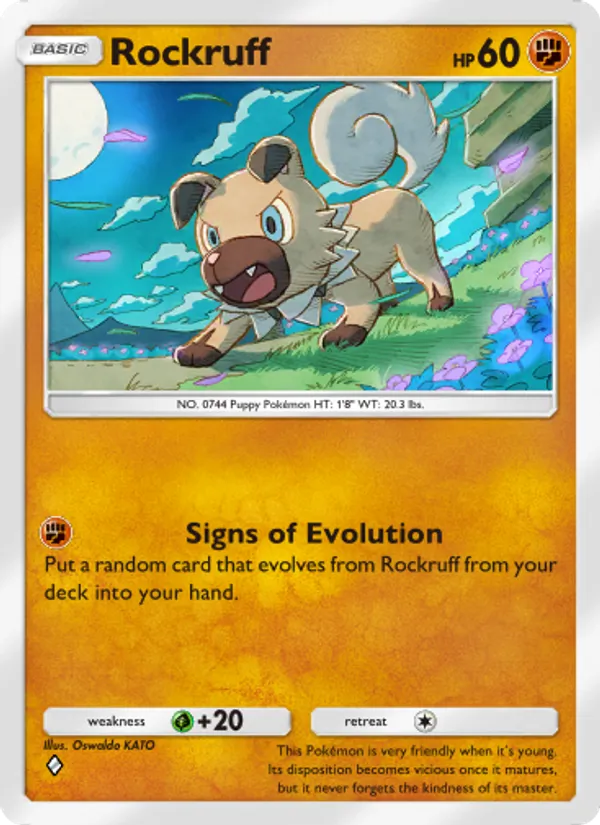 Rockruff — Celestial Guardians #098 (Pokémon TCG card)