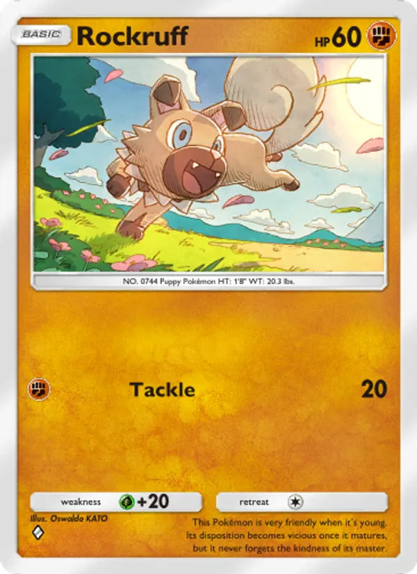 Rockruff — Celestial Guardians #099 (Pokémon TCG card)