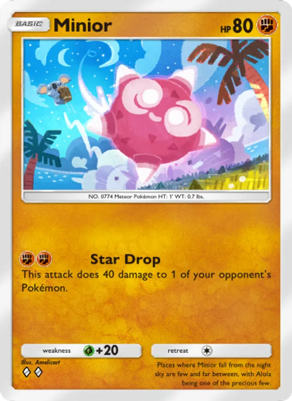 Minior — Celestial Guardians #105 (Pokémon TCG card)