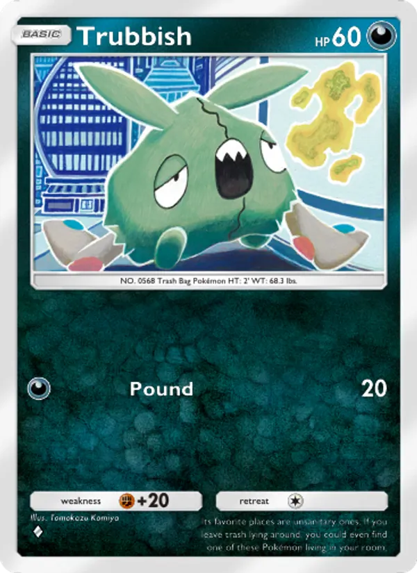 Trubbish — Celestial Guardians #113 (Pokémon TCG card)