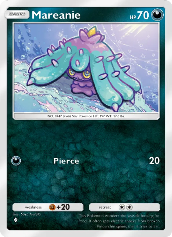 Mareanie — Celestial Guardians #115 (Pokémon TCG card)