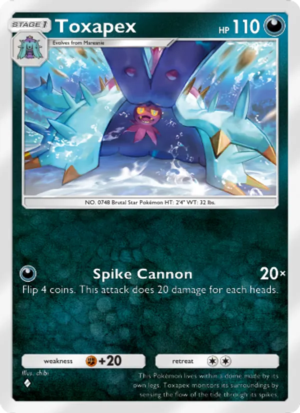 Toxapex — Celestial Guardians #116 (Pokémon TCG card)