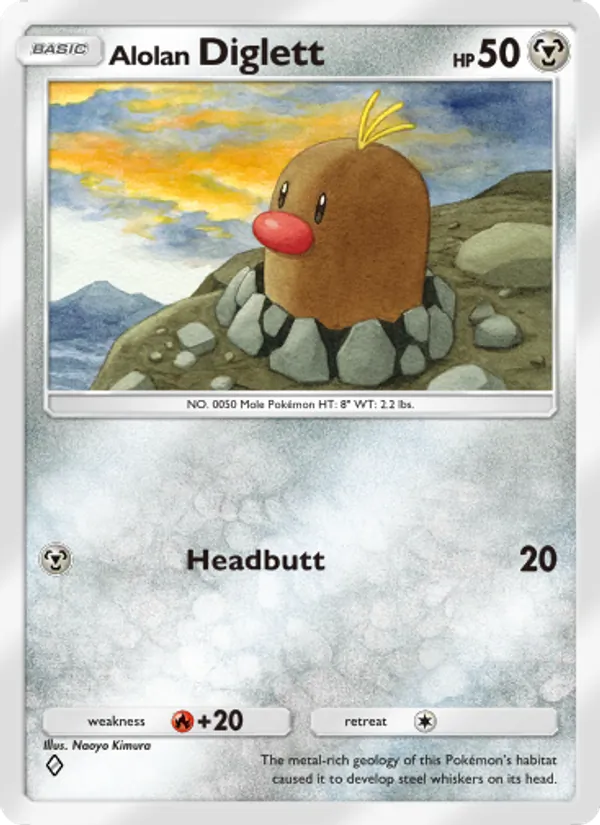 Alolan Diglett — Celestial Guardians #117 (Pokémon TCG card)