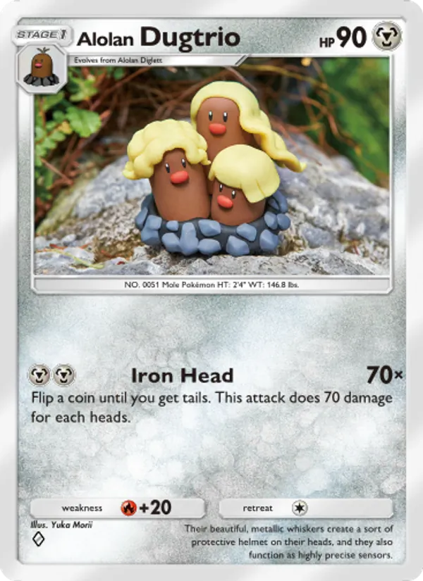 Alolan Dugtrio — Celestial Guardians #118 (Pokémon TCG card)