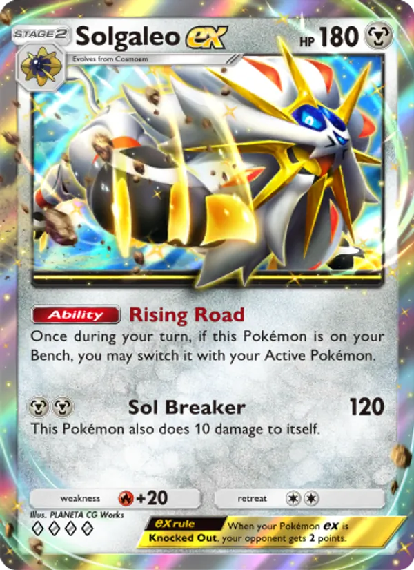 Solgaleo ex — Celestial Guardians #122 (Pokémon TCG card)