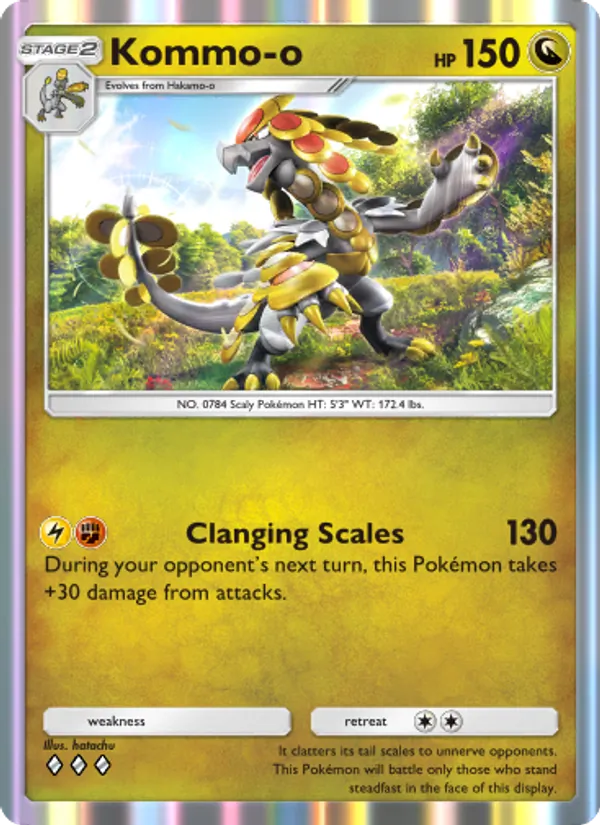 Kommo-o — Celestial Guardians #127 (Pokémon TCG card)