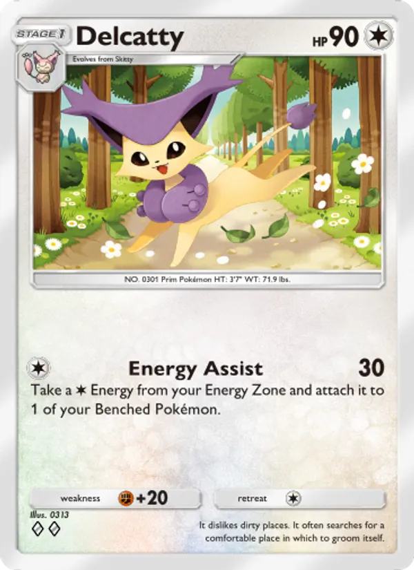 Delcatty — Celestial Guardians #130 (Pokémon TCG card)
