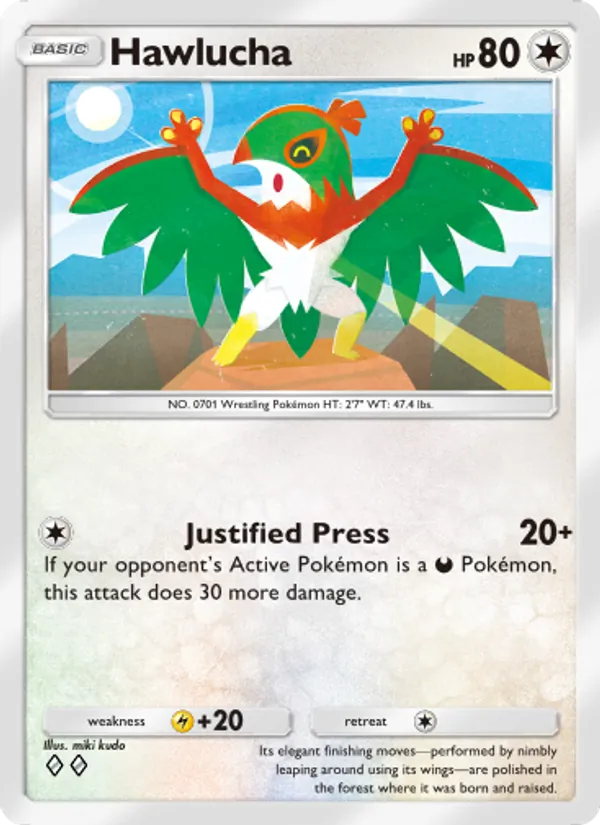 Hawlucha — Celestial Guardians #132 (Pokémon TCG card)