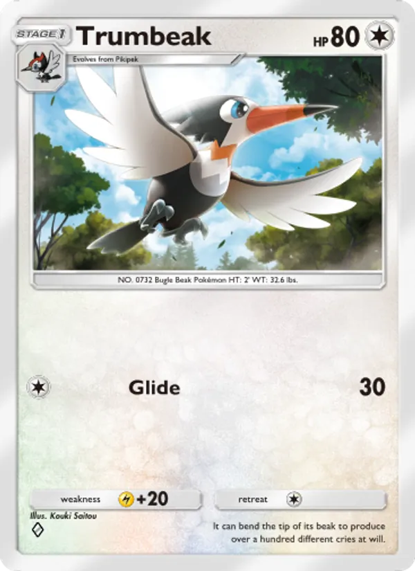 Trumbeak — Celestial Guardians #134 (Pokémon TCG card)