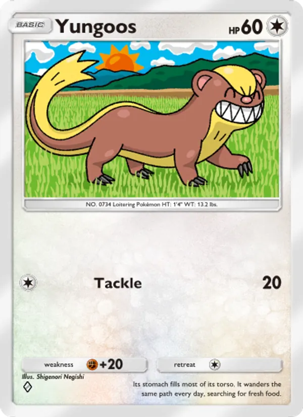 Yungoos — Celestial Guardians #136 (Pokémon TCG card)