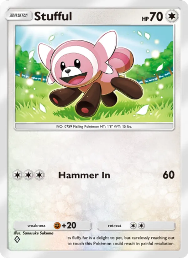 Stufful — Celestial Guardians #138 (Pokémon TCG card)