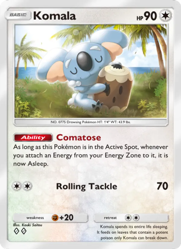 Komala — Celestial Guardians #141 (Pokémon TCG card)