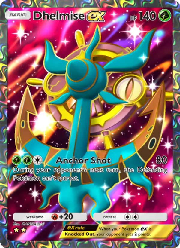 Dhelmise ex — Celestial Guardians #181 (Pokémon TCG card)