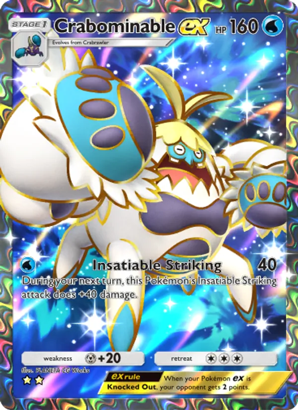 Crabominable ex — Celestial Guardians #183 (Pokémon TCG card)