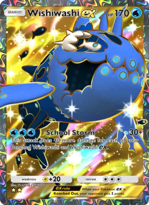 Wishiwashi ex — Celestial Guardians #184 (Pokémon TCG card)