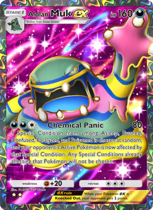 Alolan Muk ex — Celestial Guardians #188 (Pokémon TCG card)