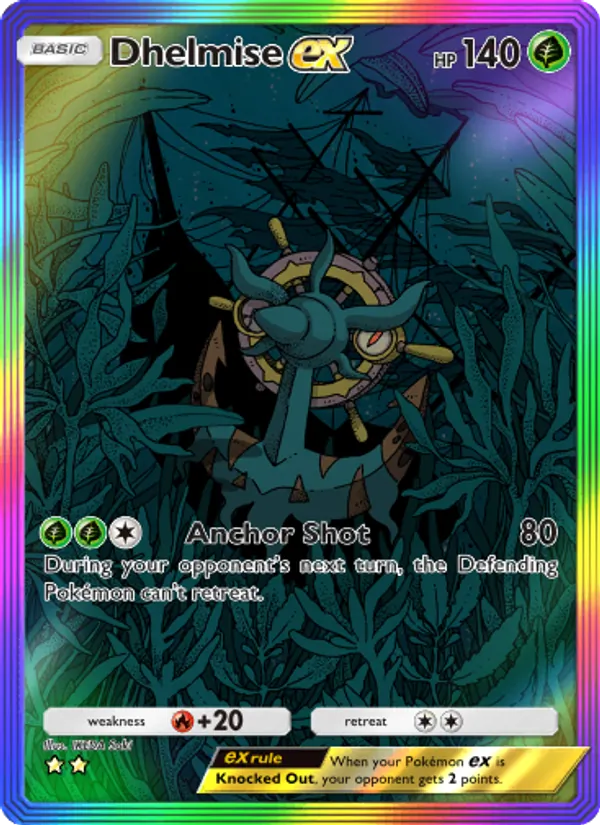 Dhelmise ex — Celestial Guardians #199 (Pokémon TCG card)