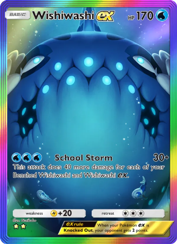 Wishiwashi ex — Celestial Guardians #202 (Pokémon TCG card)