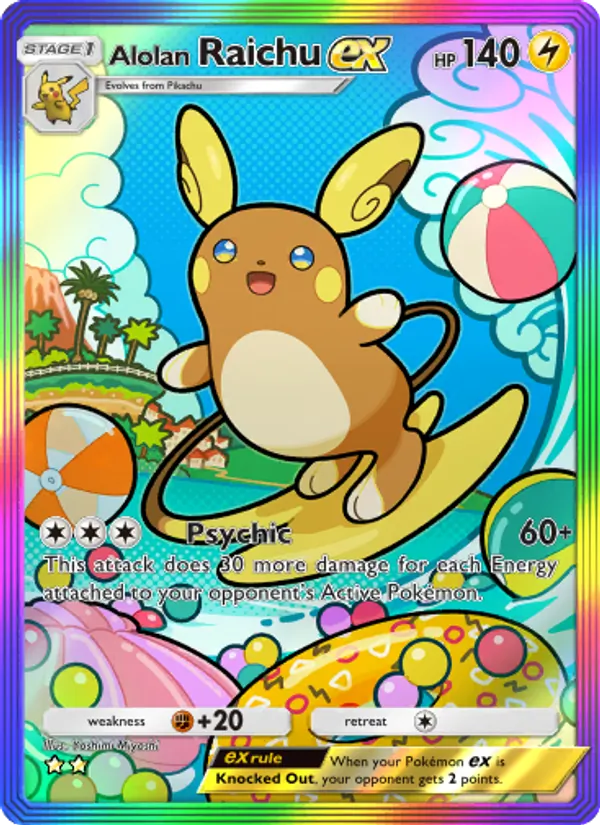 Alolan Raichu ex — Celestial Guardians #203 (Pokémon TCG card)