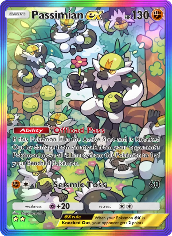 Passimian ex — Celestial Guardians #205 (Pokémon TCG card)