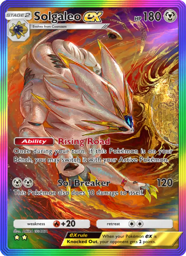 Solgaleo ex — Celestial Guardians #207 (Pokémon TCG card)