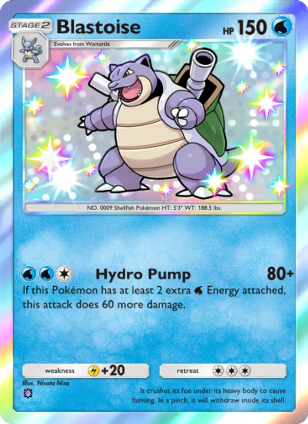 Blastoise — Celestial Guardians #217 (Pokémon TCG card)