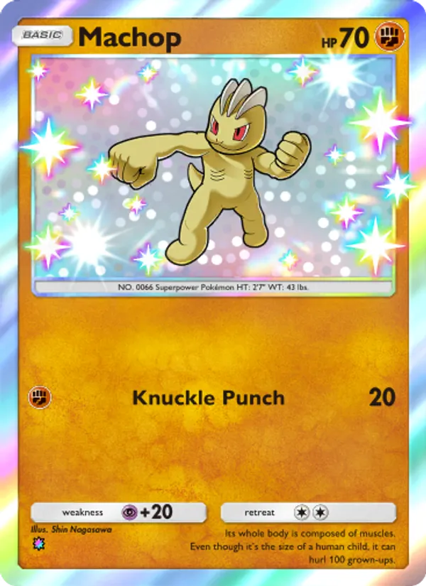 Machop — Celestial Guardians #223 (Pokémon TCG card)