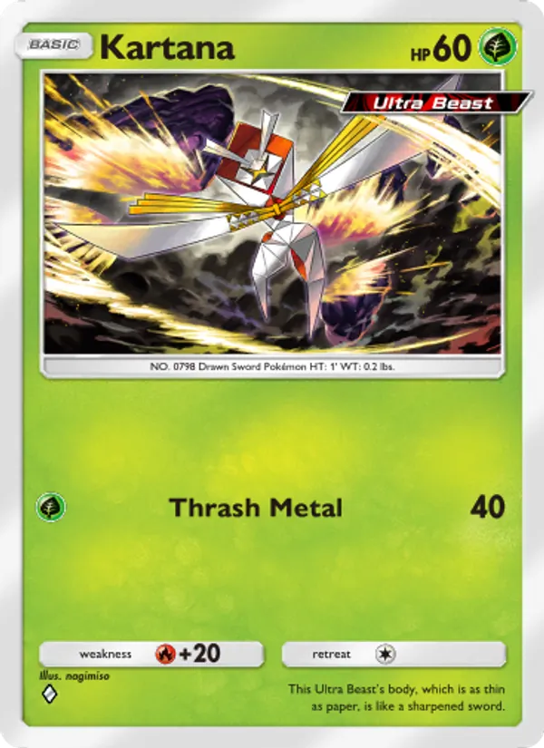 Kartana — Extradimensional Crisis #008 (Pokémon TCG card)