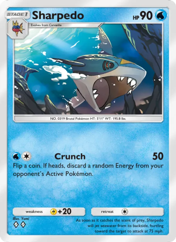 Sharpedo — Extradimensional Crisis #012 (Pokémon TCG card)