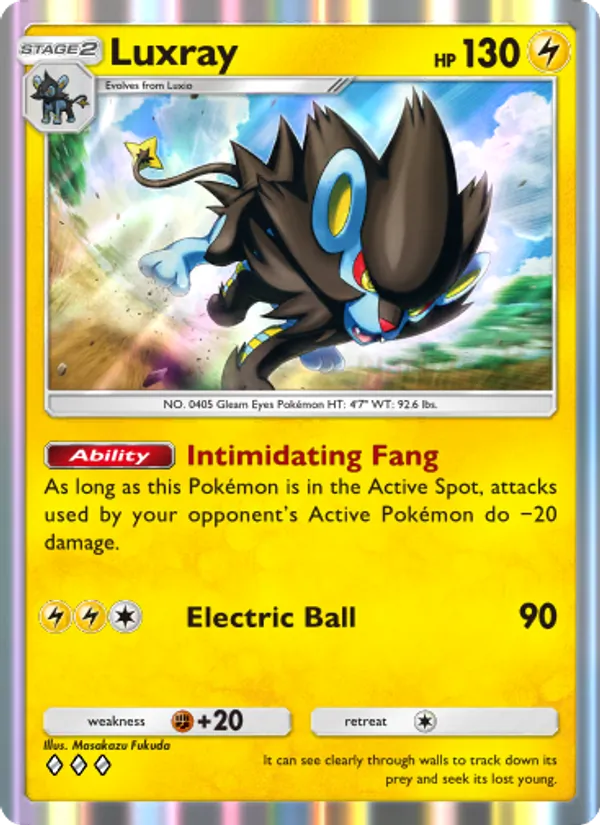 Luxray — Extradimensional Crisis #015 (Pokémon TCG card)