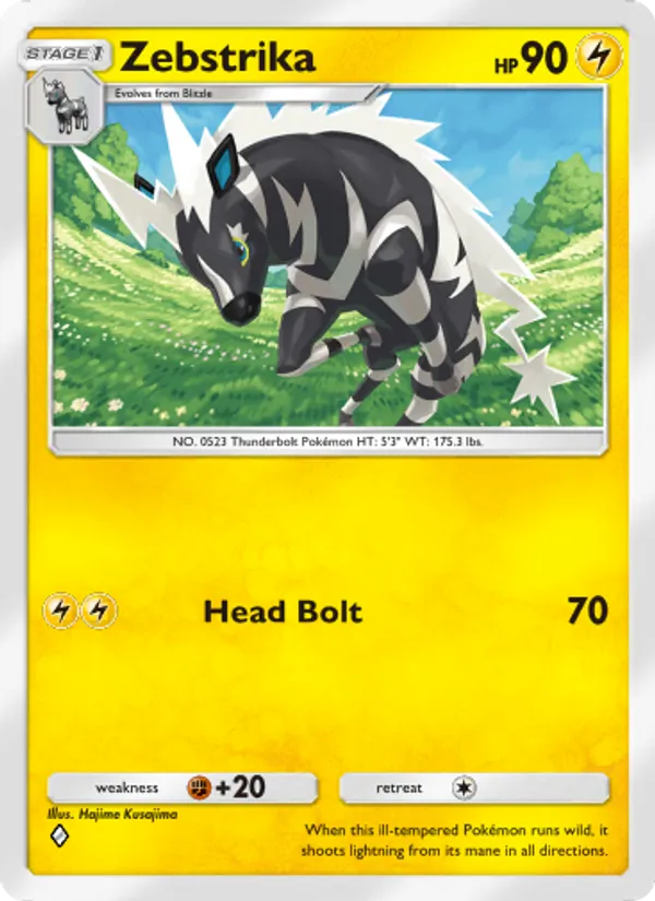 Zebstrika — Extradimensional Crisis #017 (Pokémon TCG card)