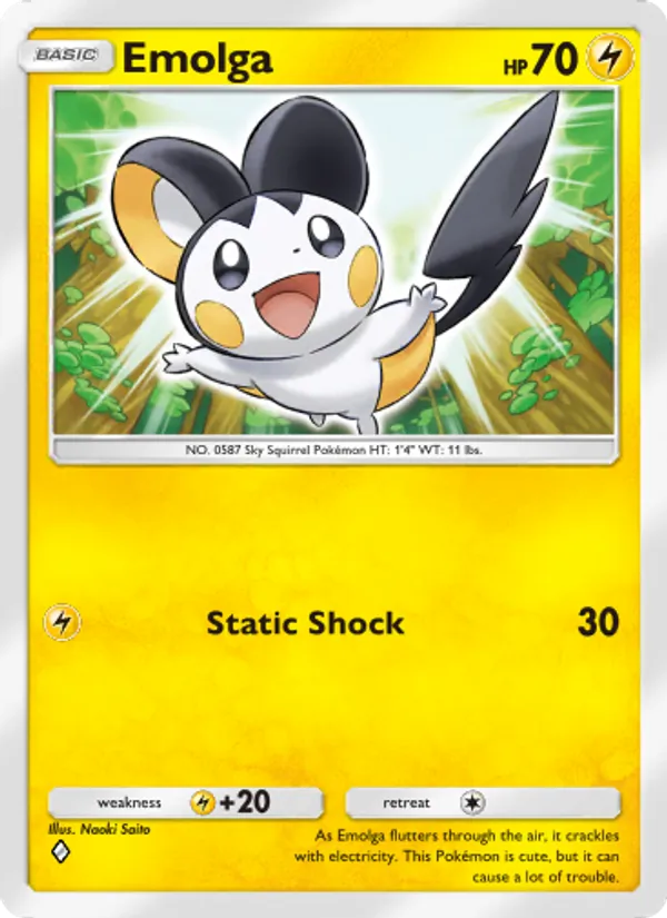 Emolga — Extradimensional Crisis #018 (Pokémon TCG card)