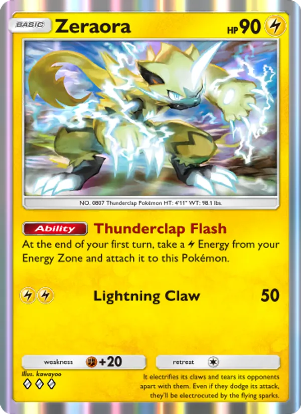 Zeraora — Extradimensional Crisis #021 (Pokémon TCG card)