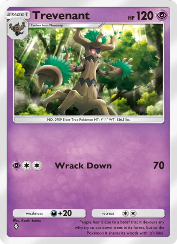 Trevenant — Extradimensional Crisis #025 (Pokémon TCG card)