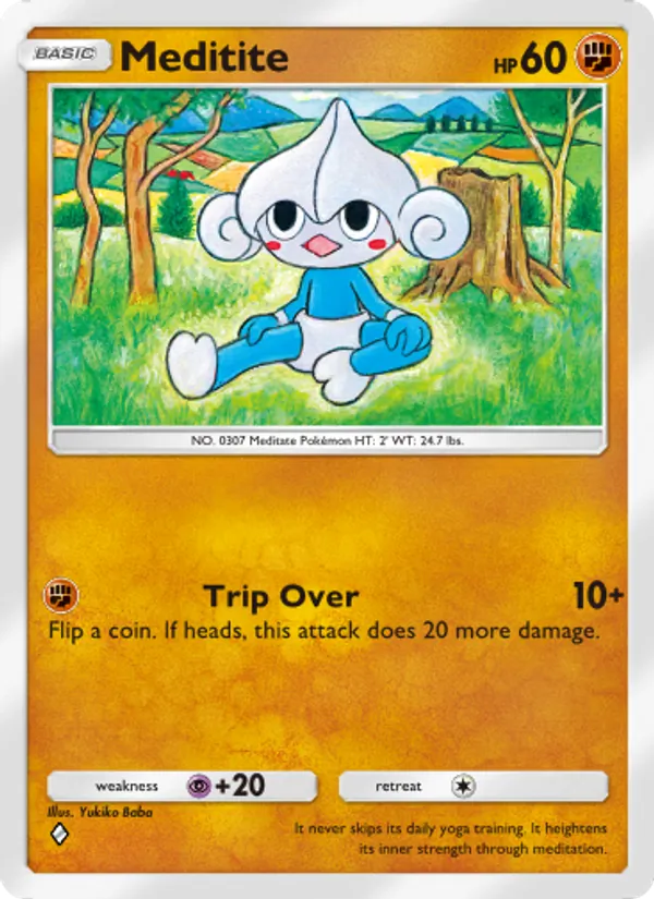 Meditite — Extradimensional Crisis #028 (Pokémon TCG card)