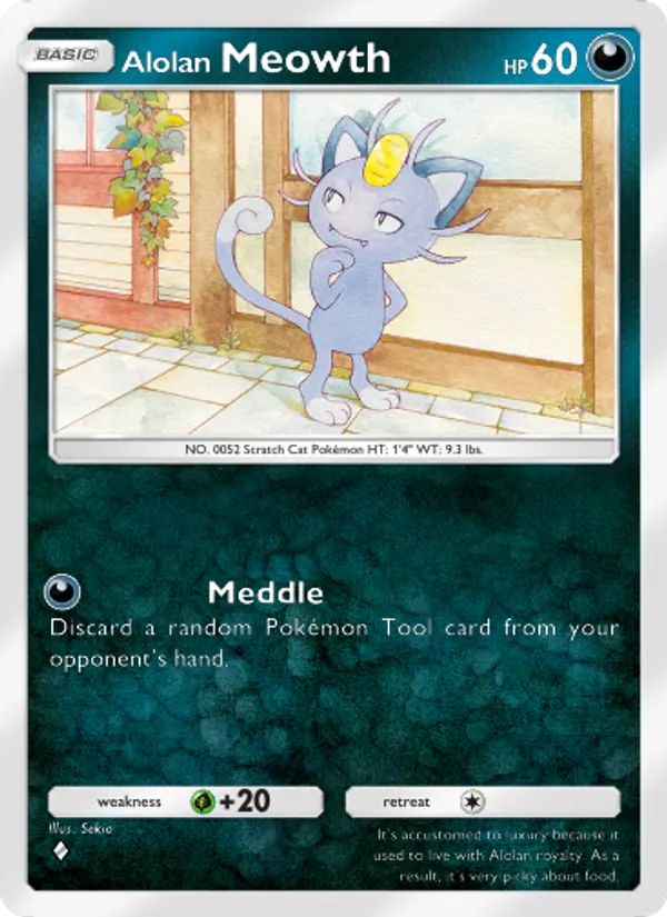 Alolan Meowth — Extradimensional Crisis #037 (Pokémon TCG card)