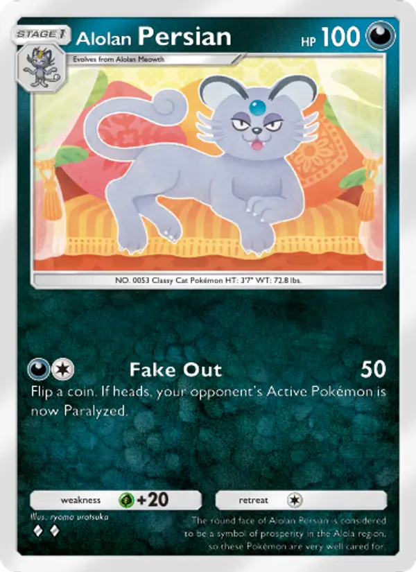Alolan Persian — Extradimensional Crisis #038 (Pokémon TCG card)