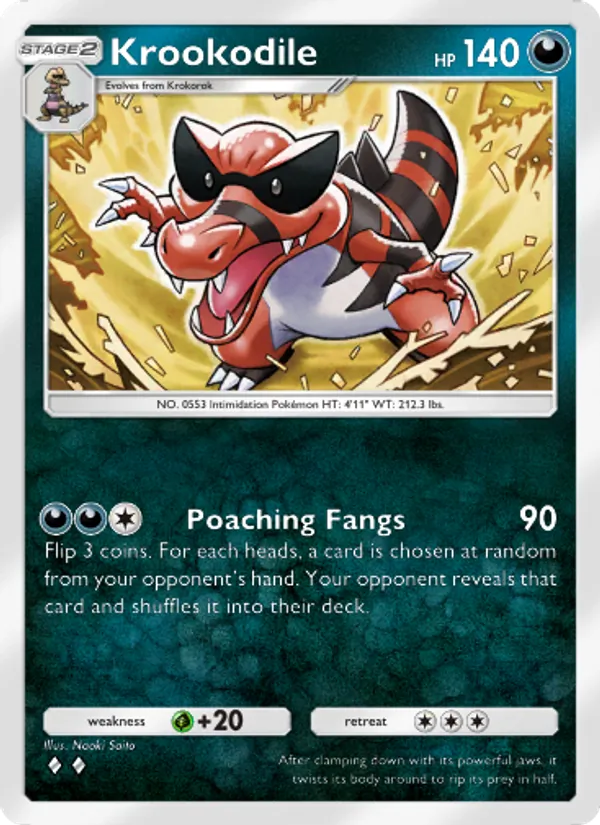 Krookodile — Extradimensional Crisis #041 (Pokémon TCG card)