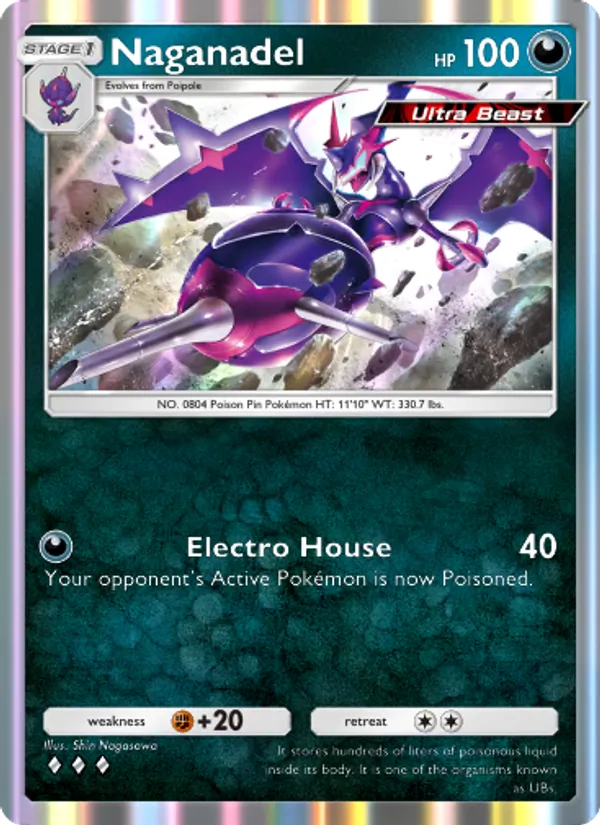 Naganadel — Extradimensional Crisis #045 (Pokémon TCG card)