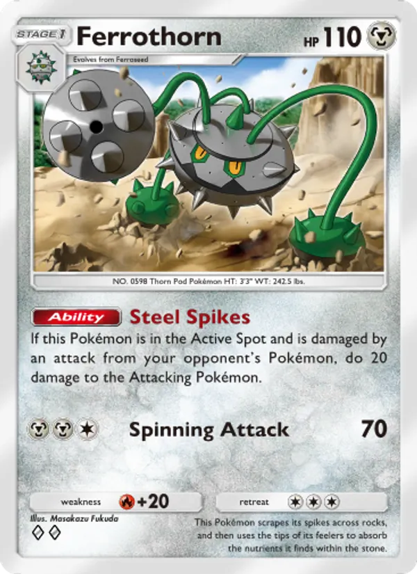 Ferrothorn — Extradimensional Crisis #052 (Pokémon TCG card)