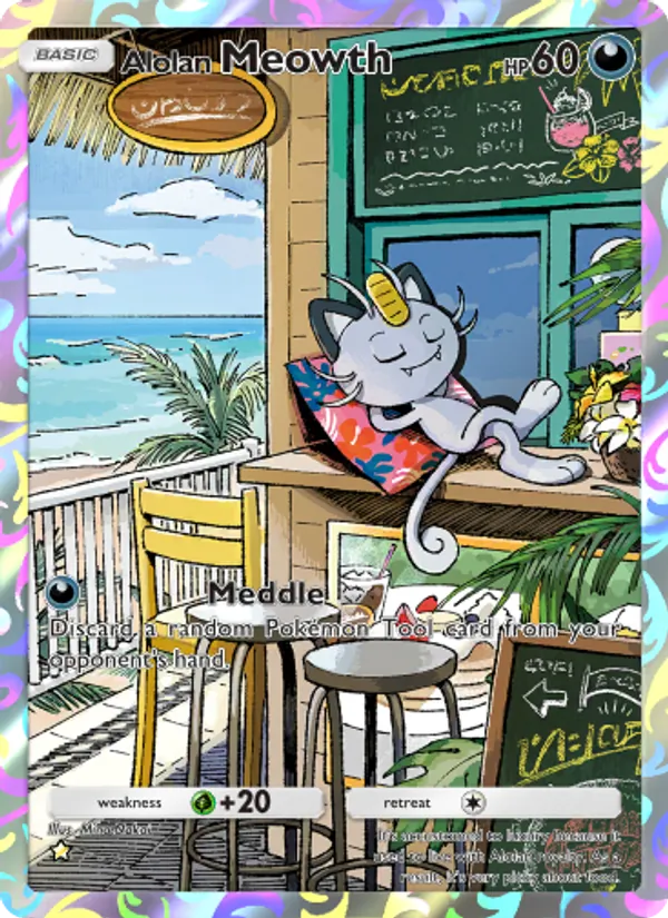 Alolan Meowth — Extradimensional Crisis #073 (Pokémon TCG card)