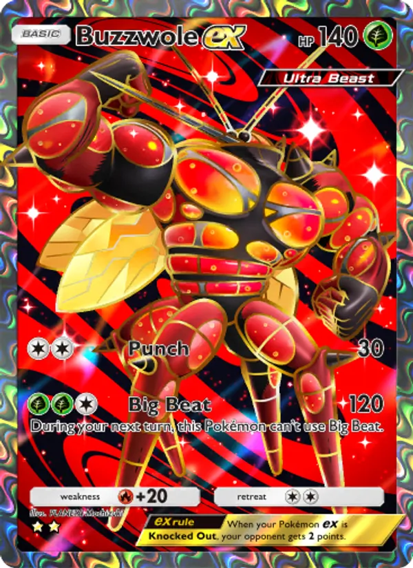 Buzzwole ex — Extradimensional Crisis #076 (Pokémon TCG card)