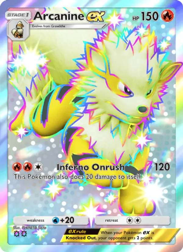 Arcanine ex — Extradimensional Crisis #100 (Pokémon TCG card)