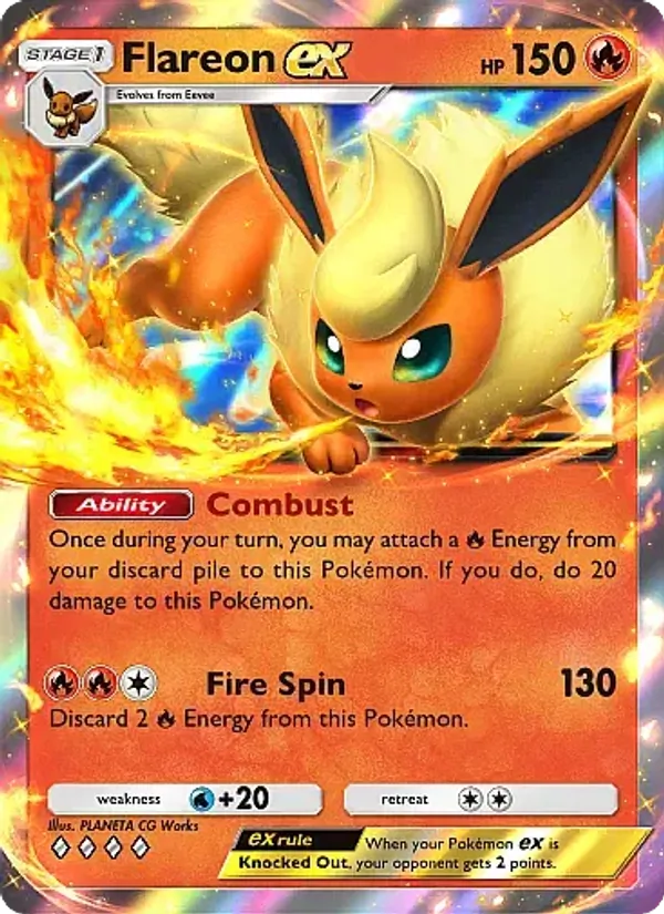 Flareon ex — Eevee Grove #009 (Pokémon TCG card)