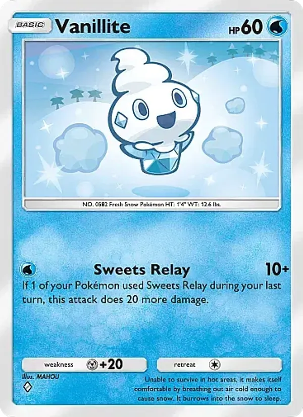 Vanillite — Eevee Grove #018 (Pokémon TCG card)