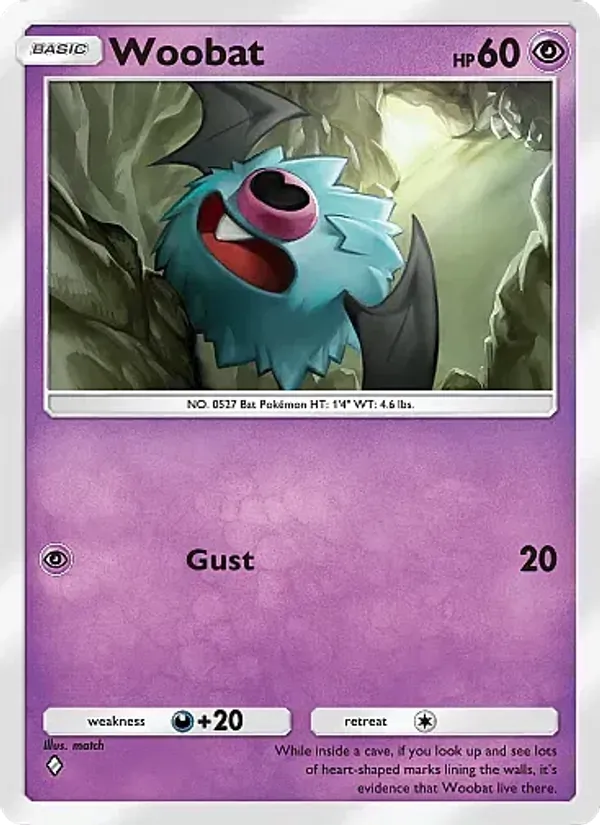 Woobat — Eevee Grove #029 (Pokémon TCG card)